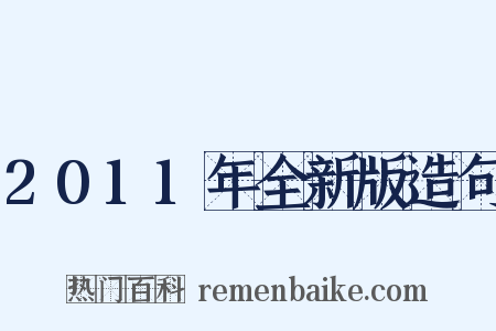 2011年全新版造句是什么意思的图片
